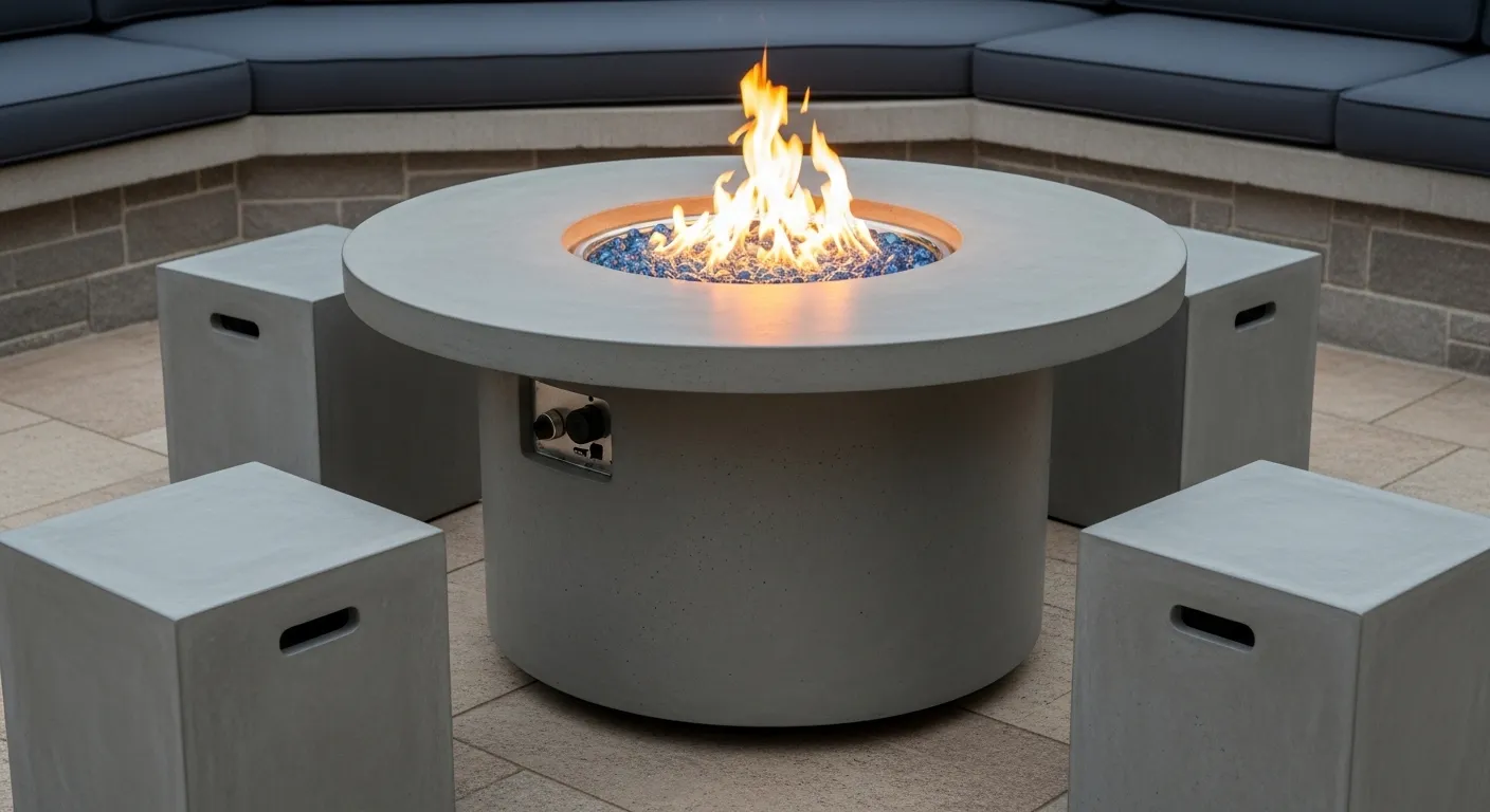 Concrete Fire Pit Table