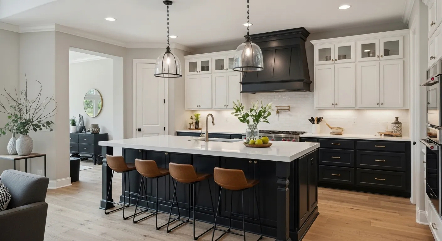 Black Kitchen Island