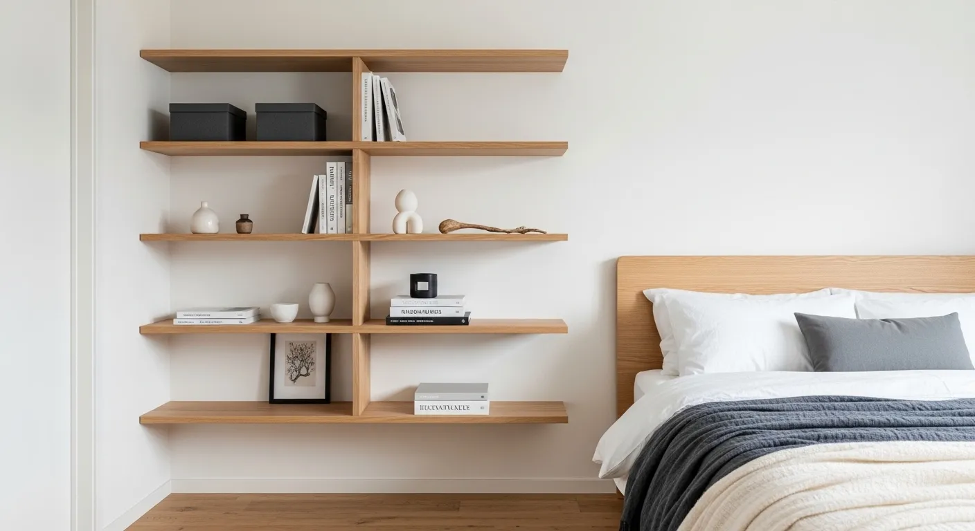 Open Wooden Shelving