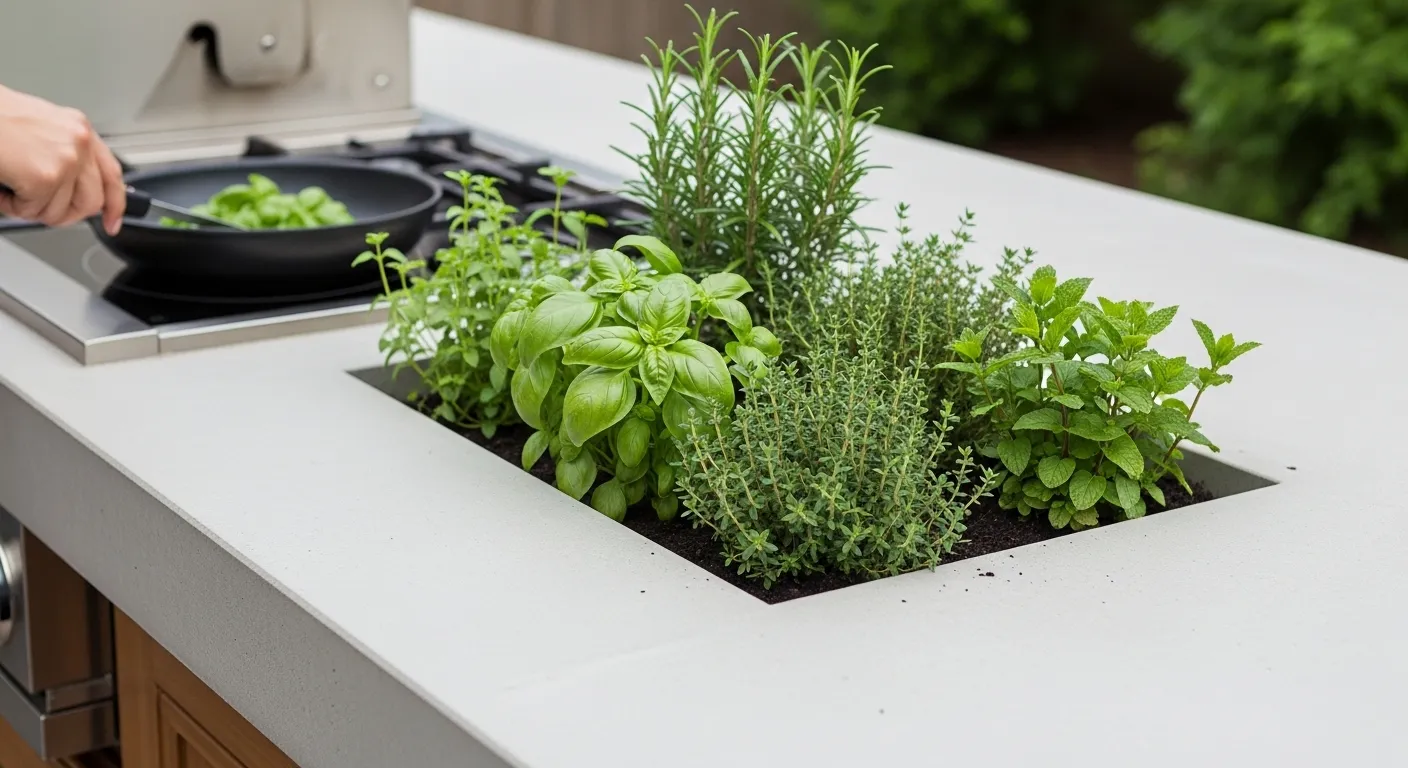 Concrete Herb Garden Counter