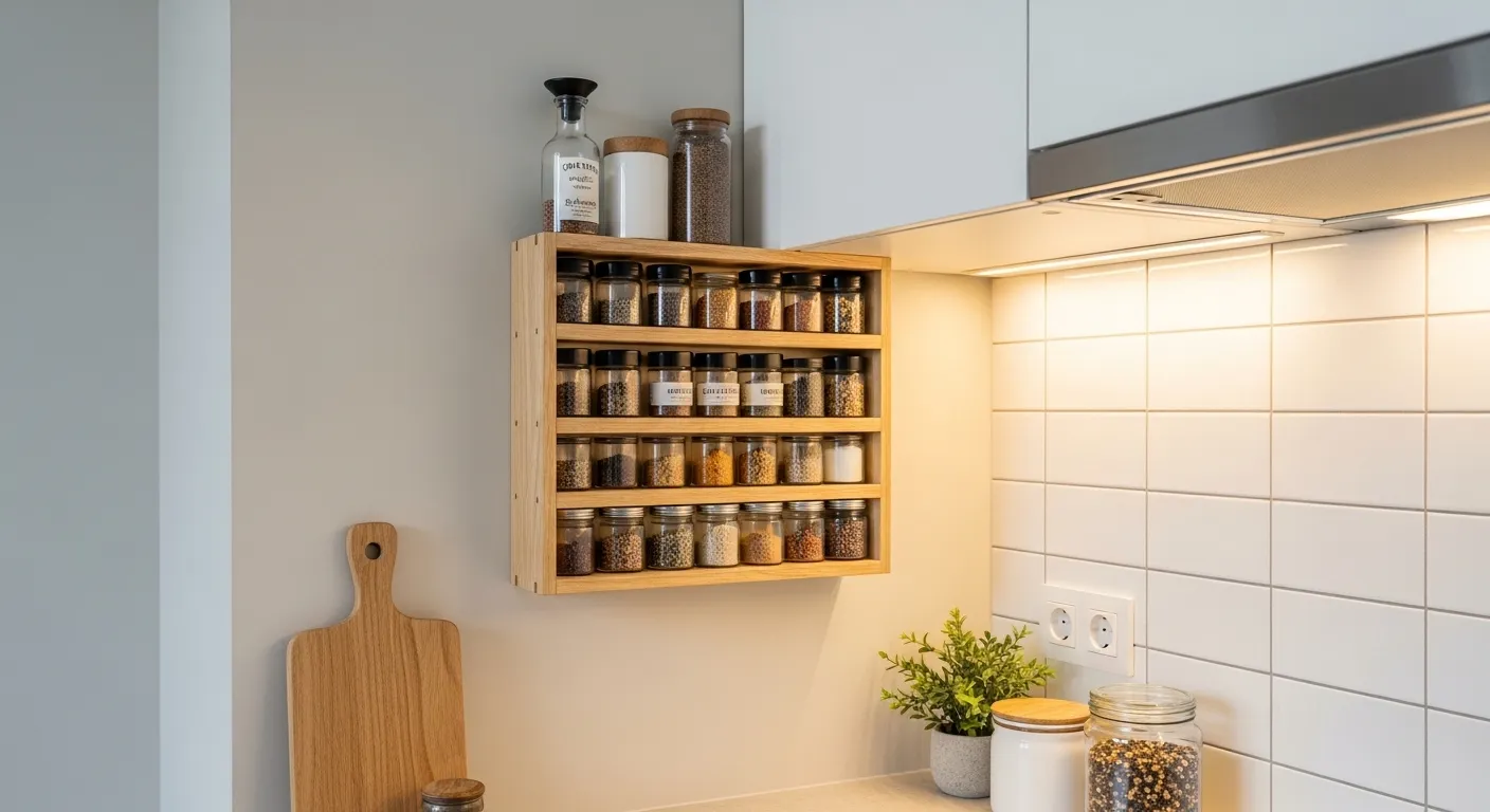 Wall Mounted Spice Rack