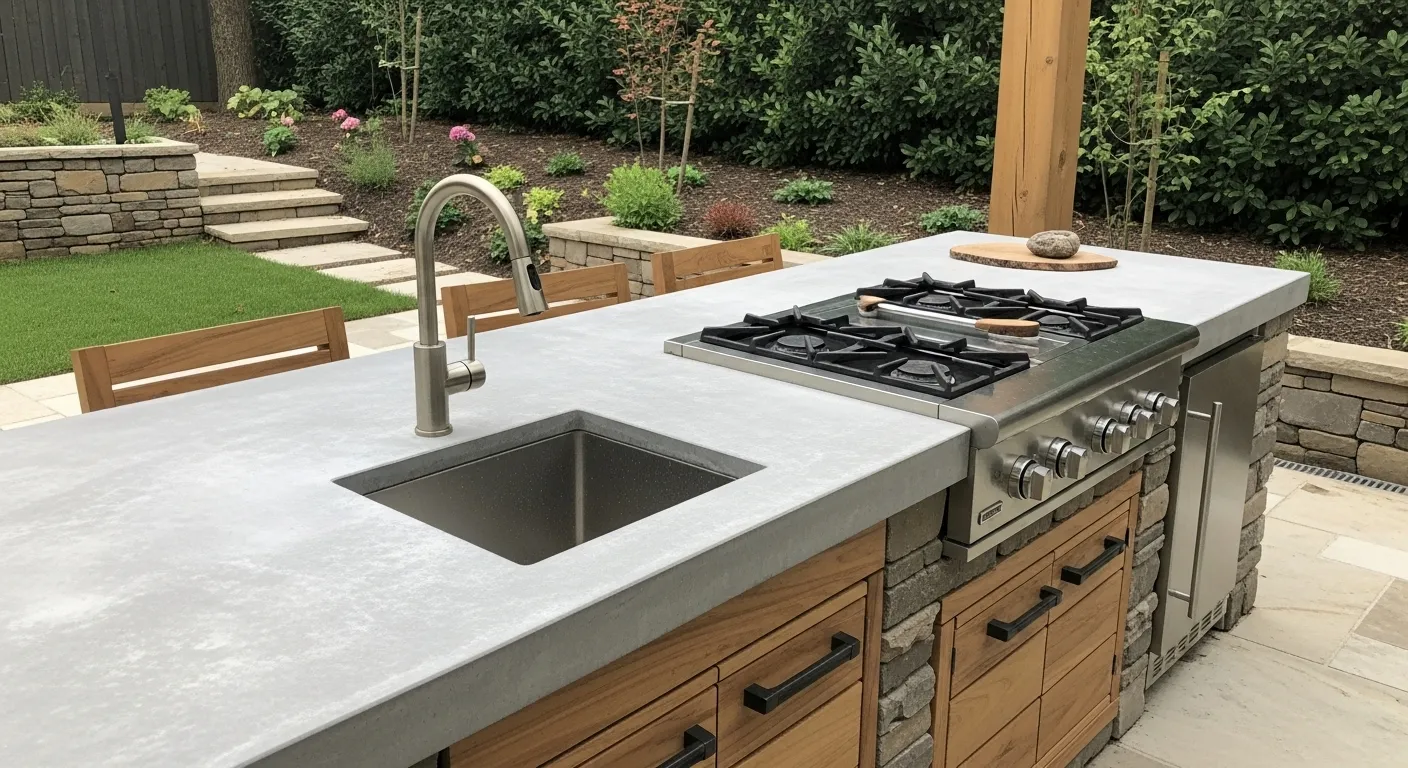 Raw Concrete Countertop