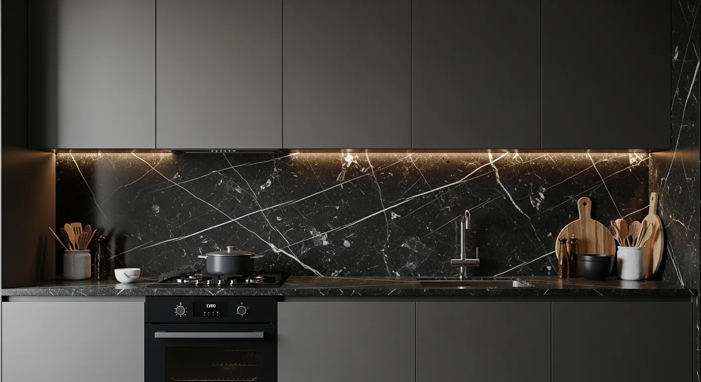 Black Marble Backsplash
