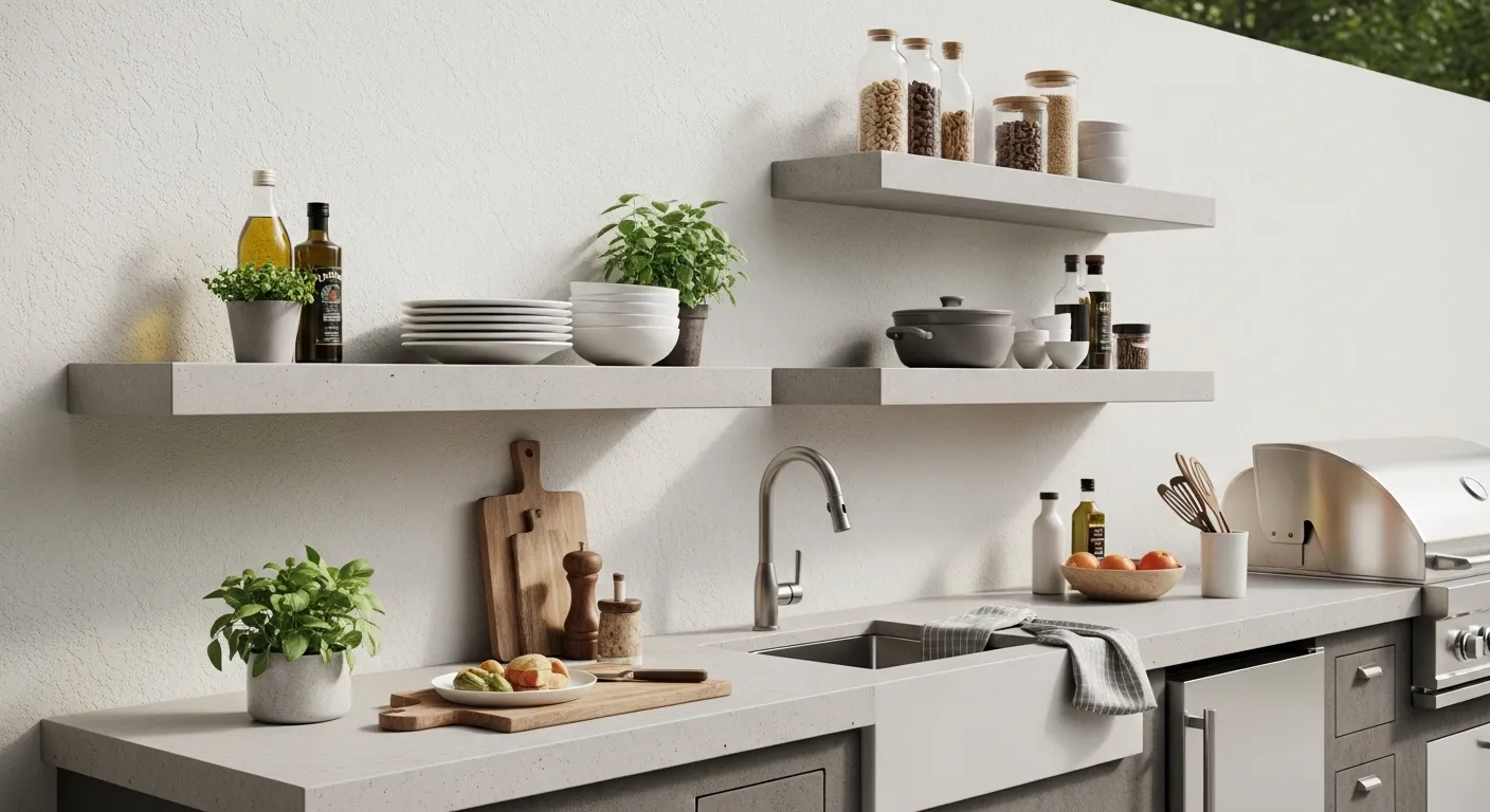 Floating Concrete Shelves