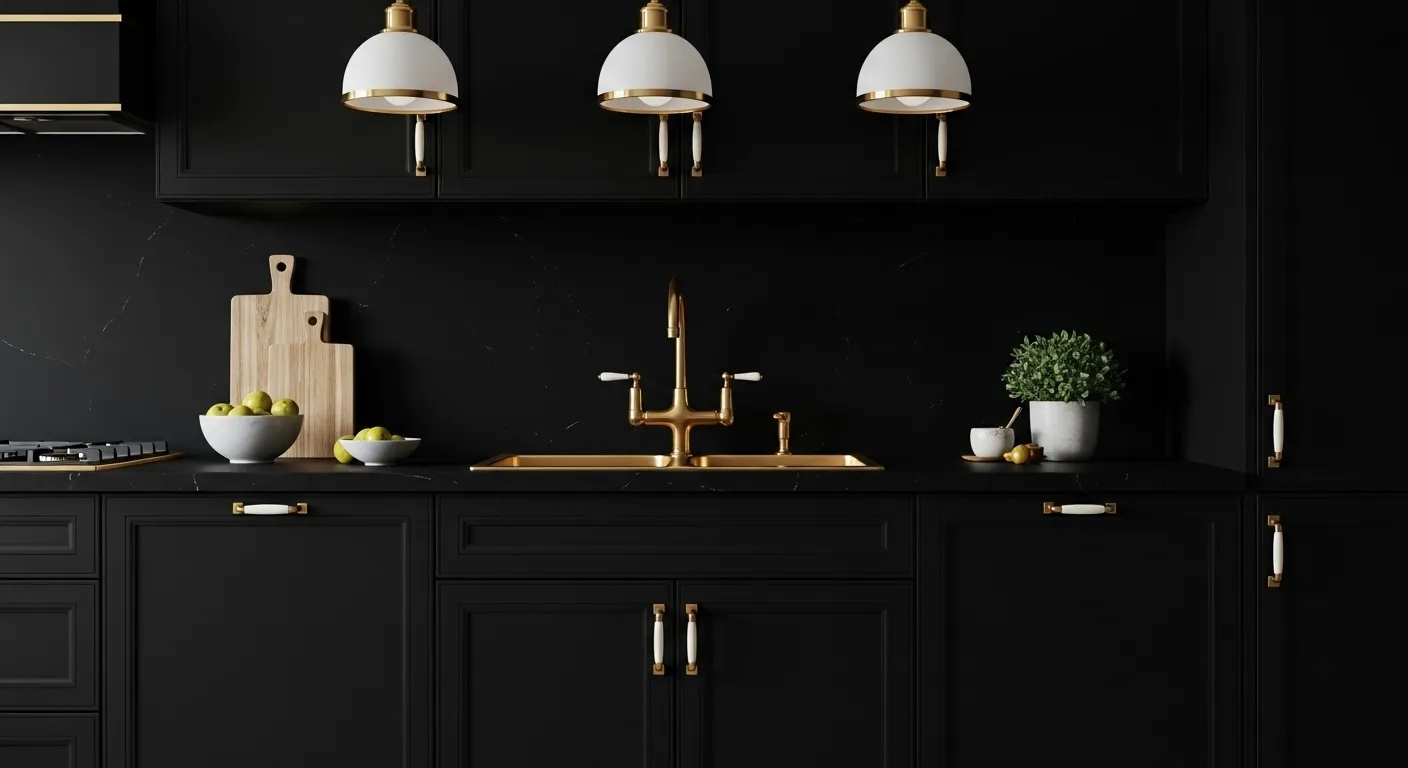 Black and Gold Accents