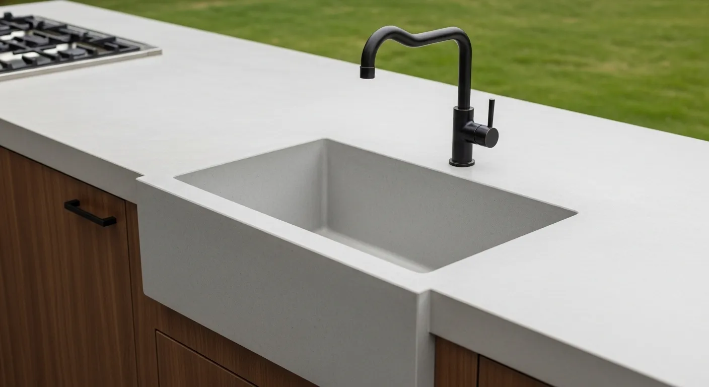 Built-In Concrete Sink