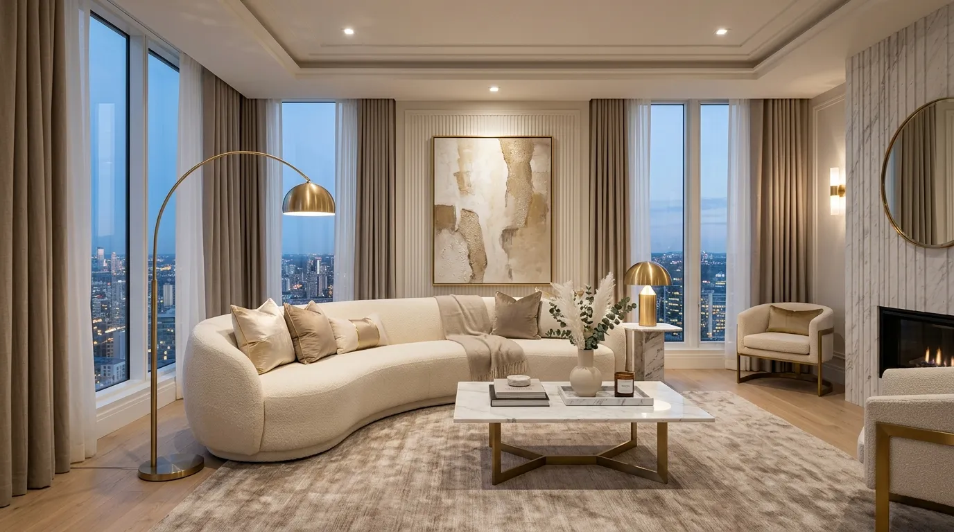 Curved Accent Sofa
