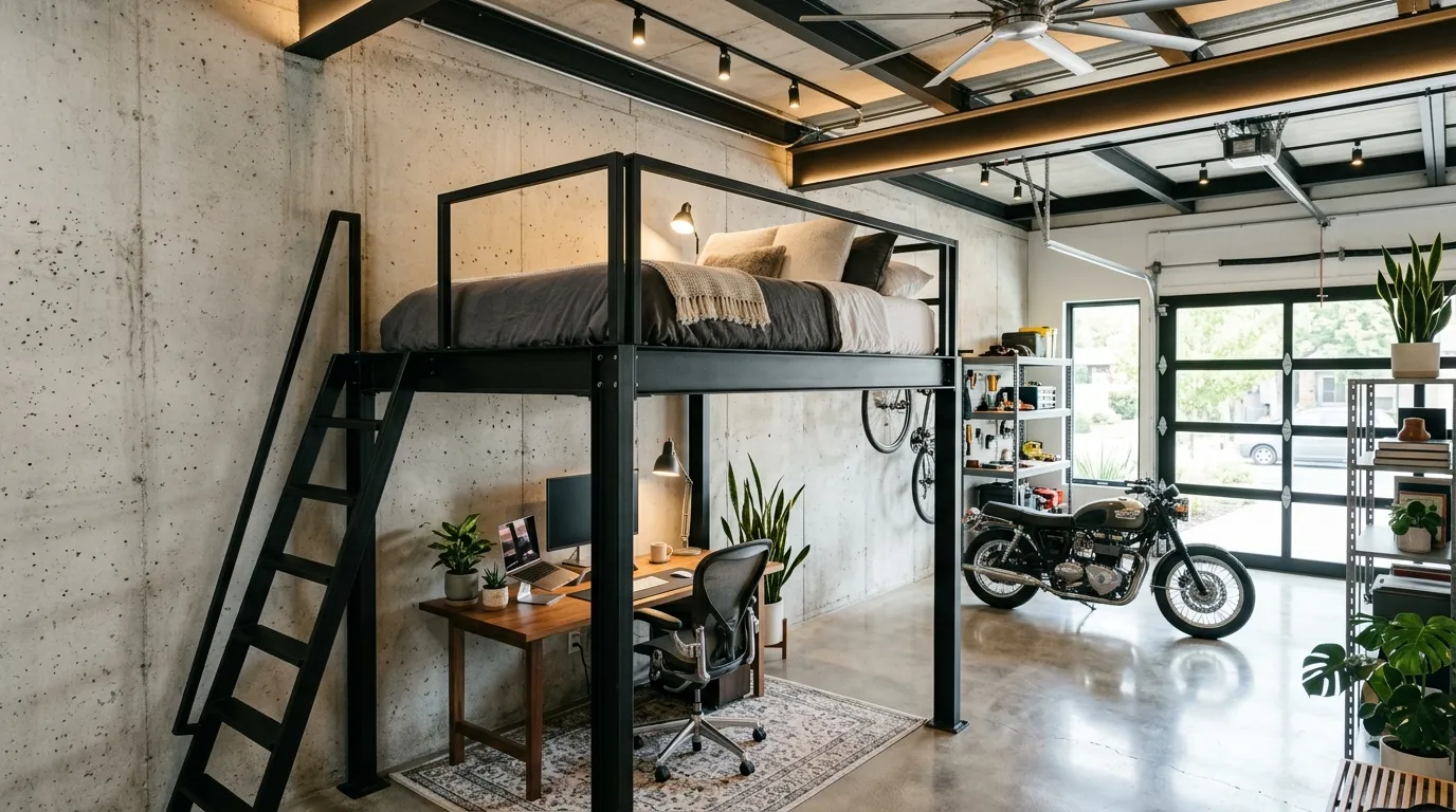Industrial Steel Loft Bed