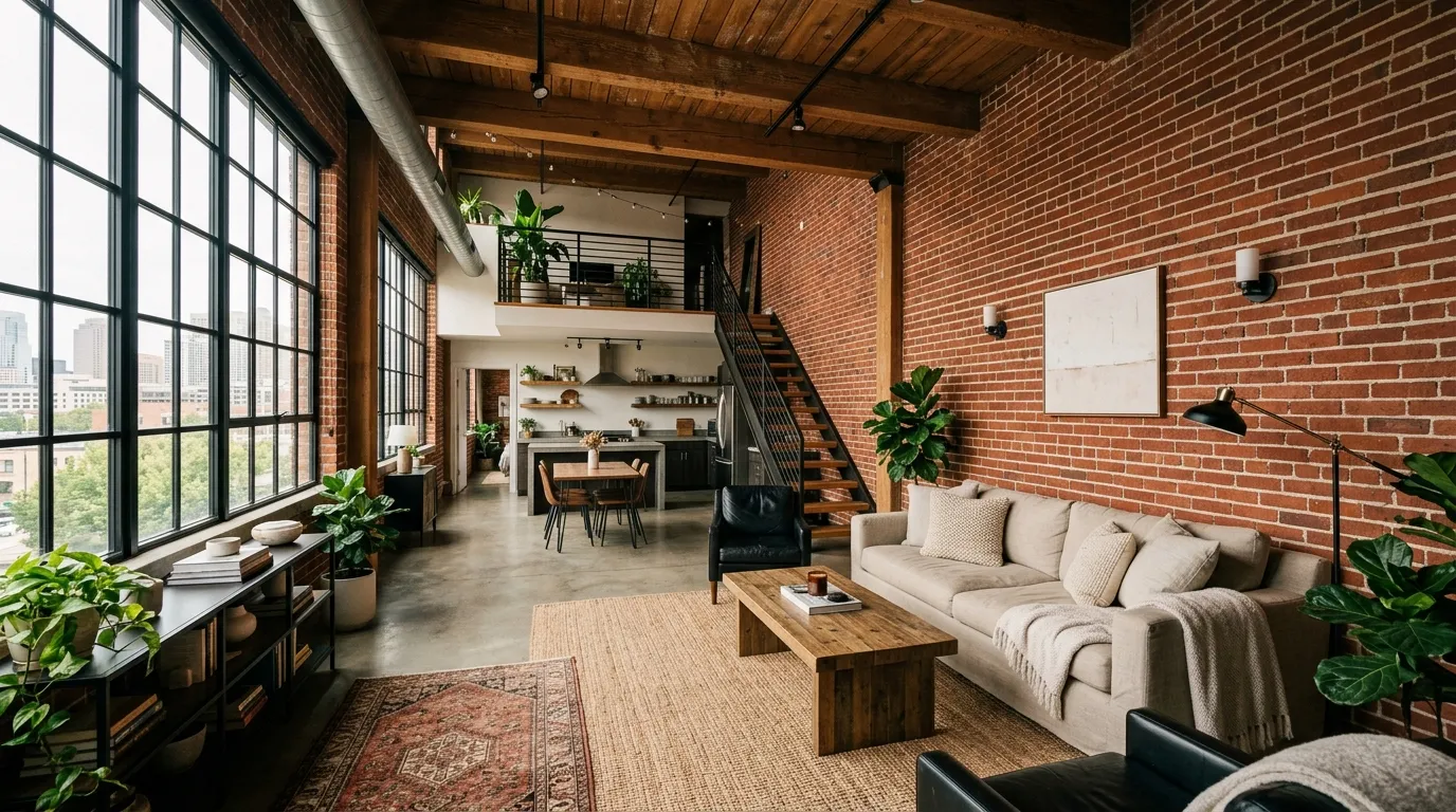 Open Brick Accent Wall
