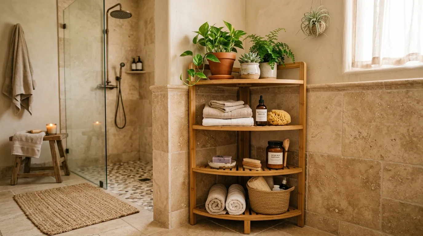Bamboo Shower Rack