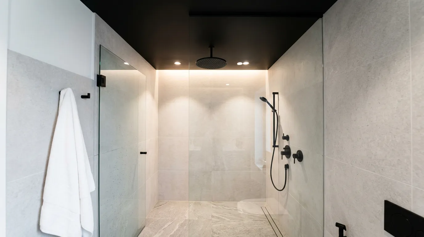 Black Ceiling Shower