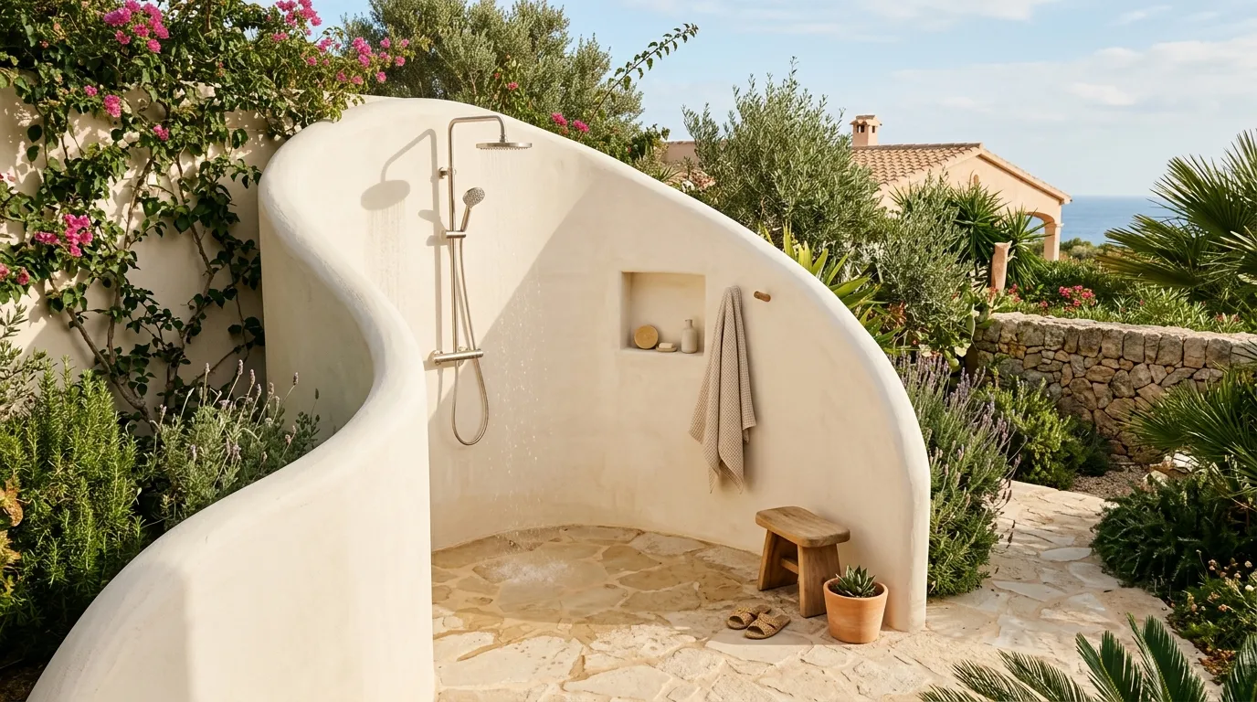 Curved Stucco Walls