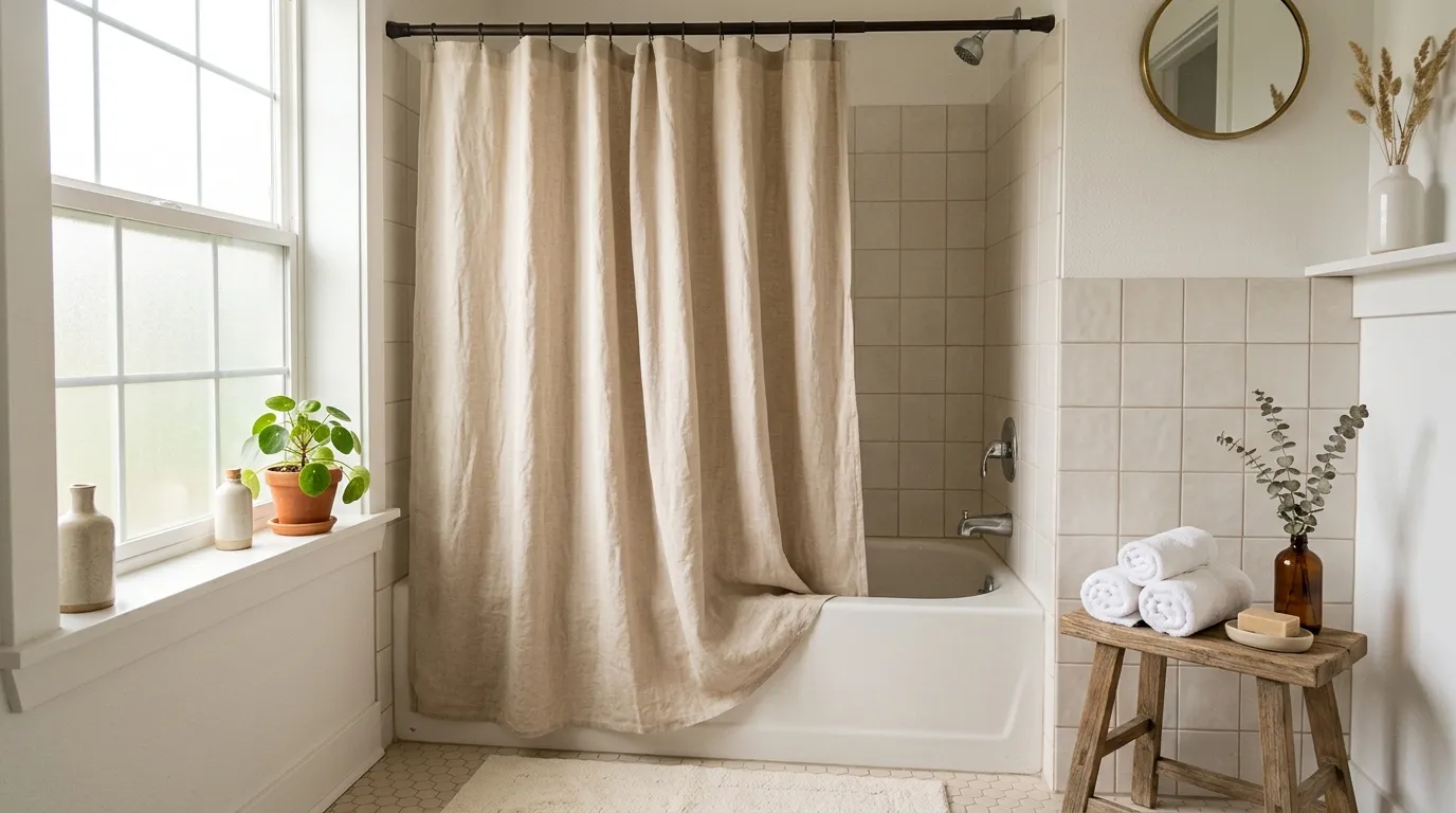 Linen Shower Curtains
