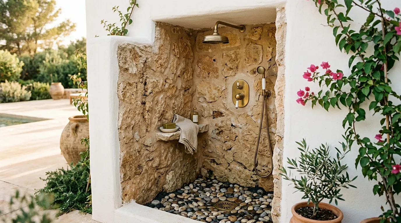 Outdoor Shower Niche