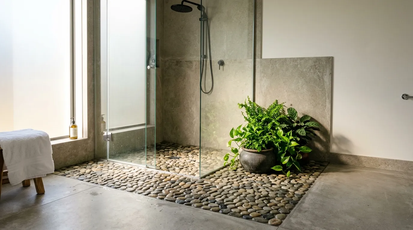 Pebble Floor Plant Accent