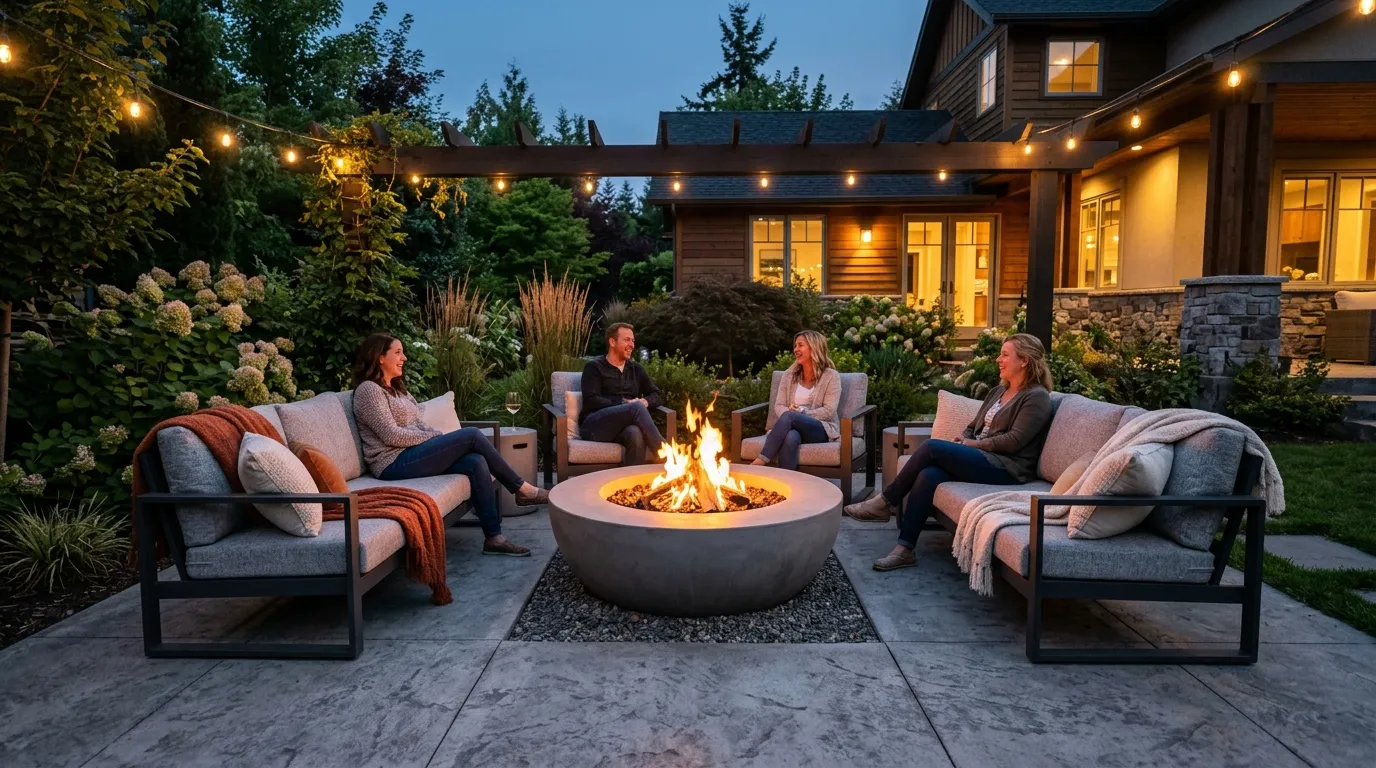 Integrated Fire Pit Zone