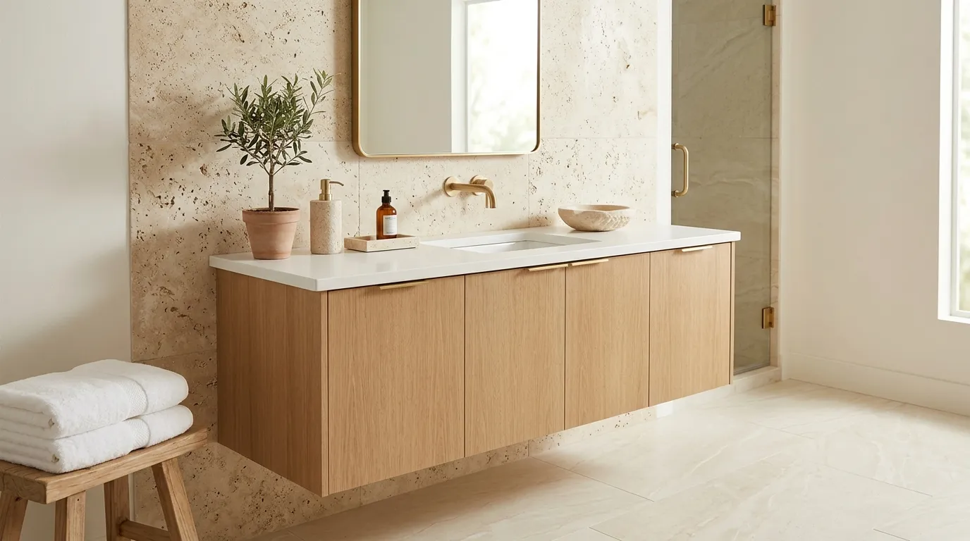 Travertine Countertop Decor