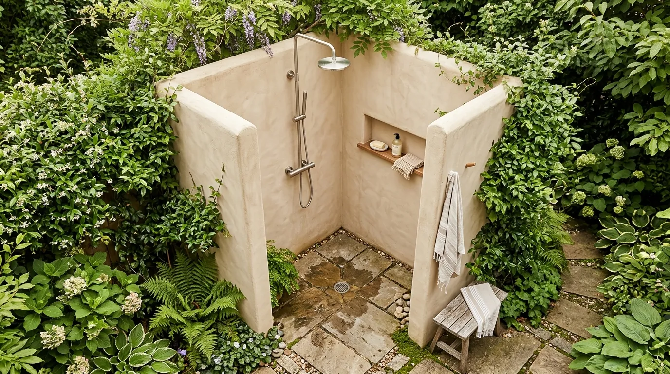 Corner Garden Shower