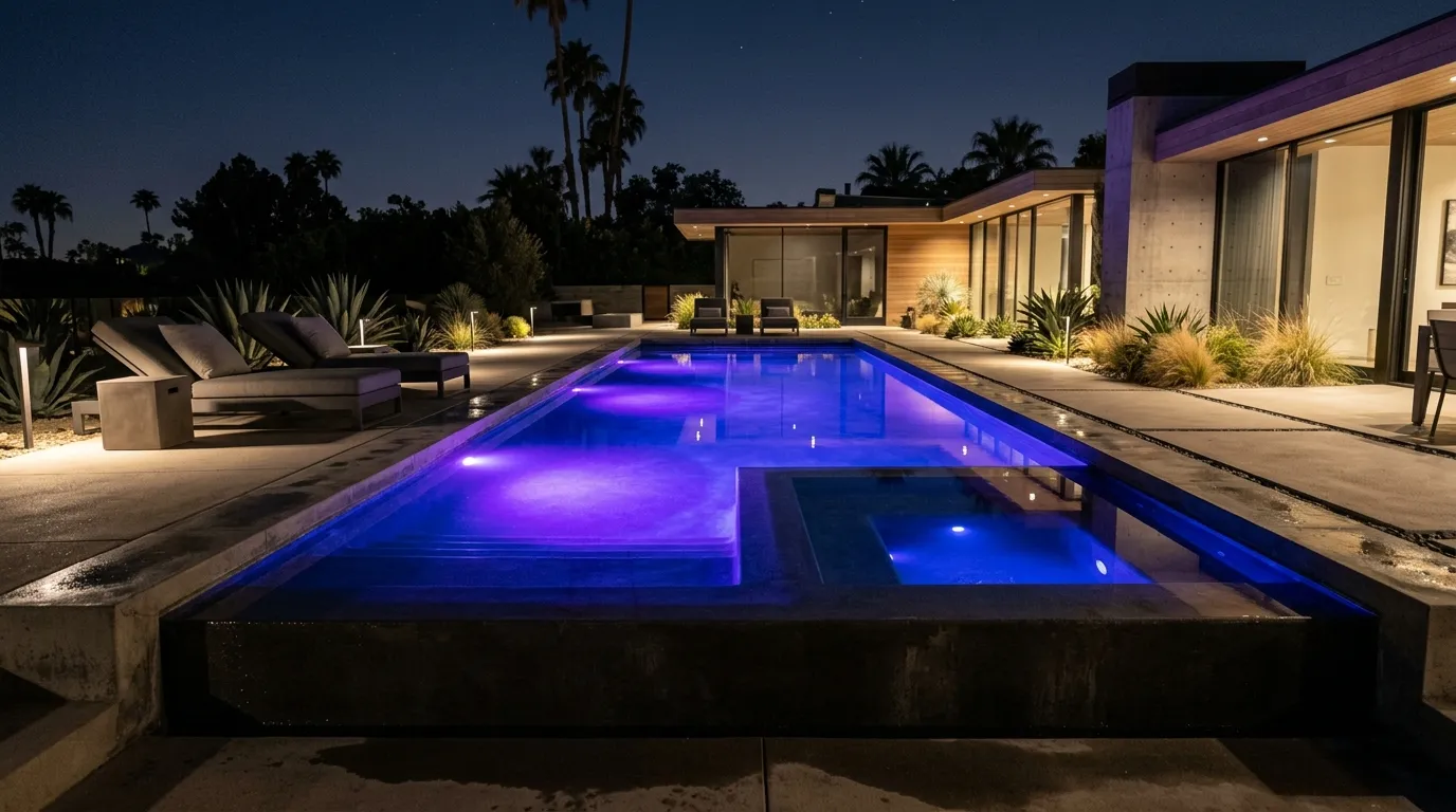LED Lit Pool