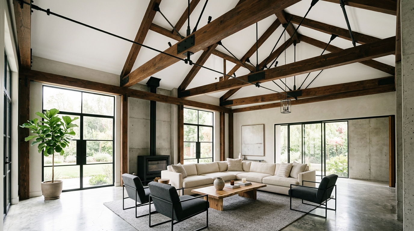 High Ceiling Beams