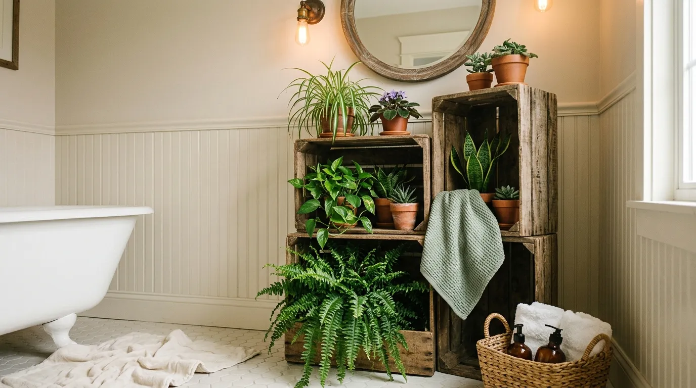 Rustic Crate Planters