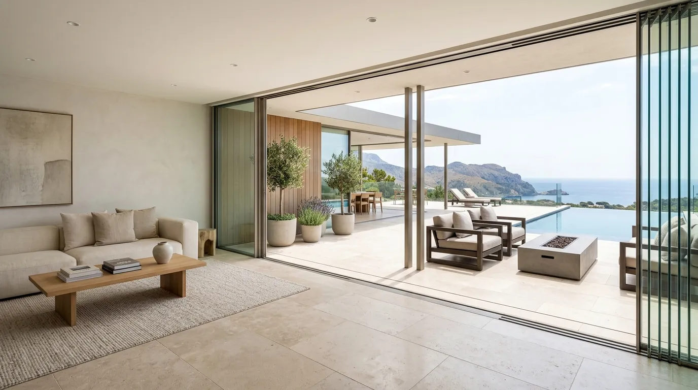 Frameless Sliding Corners