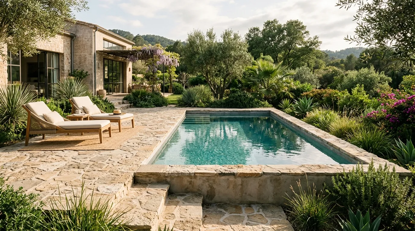 Natural Stone Surround Pool