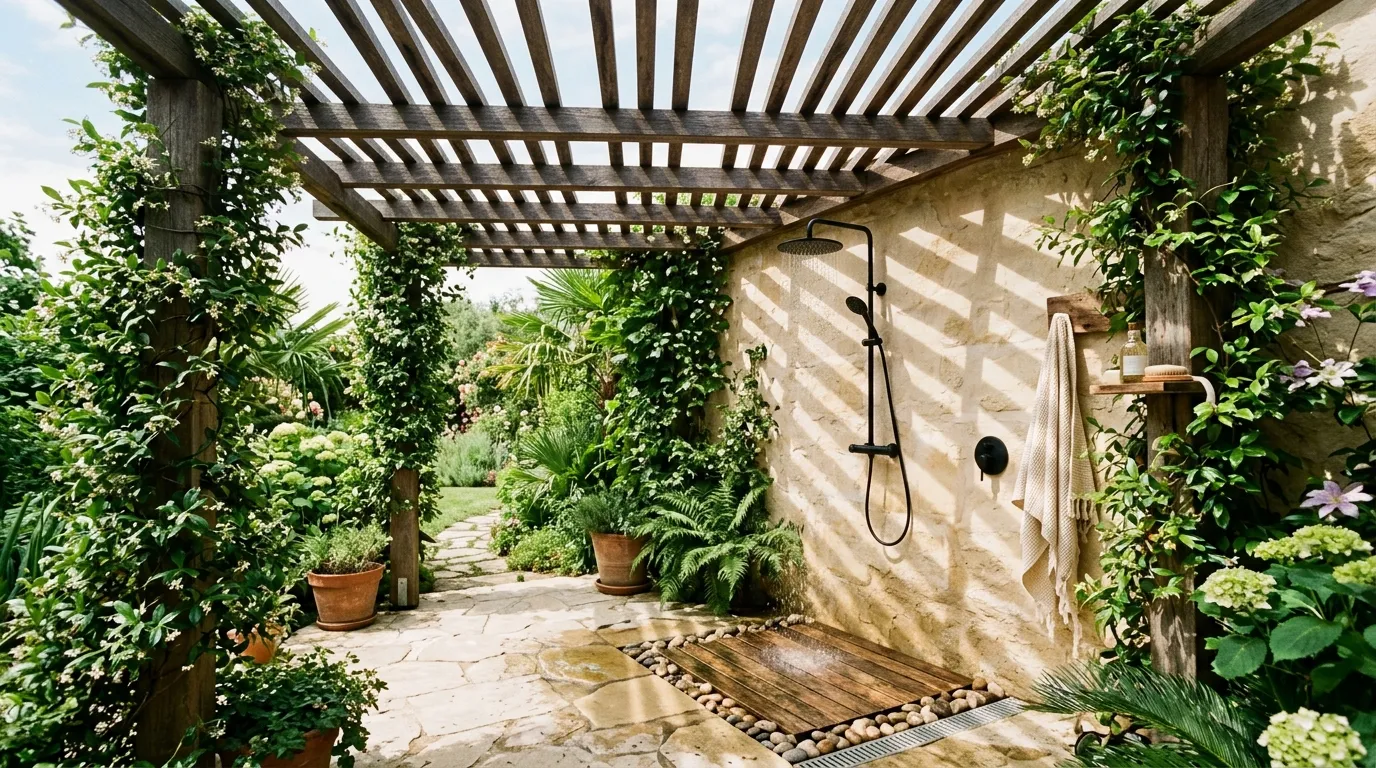 Pergola Covered Shower
