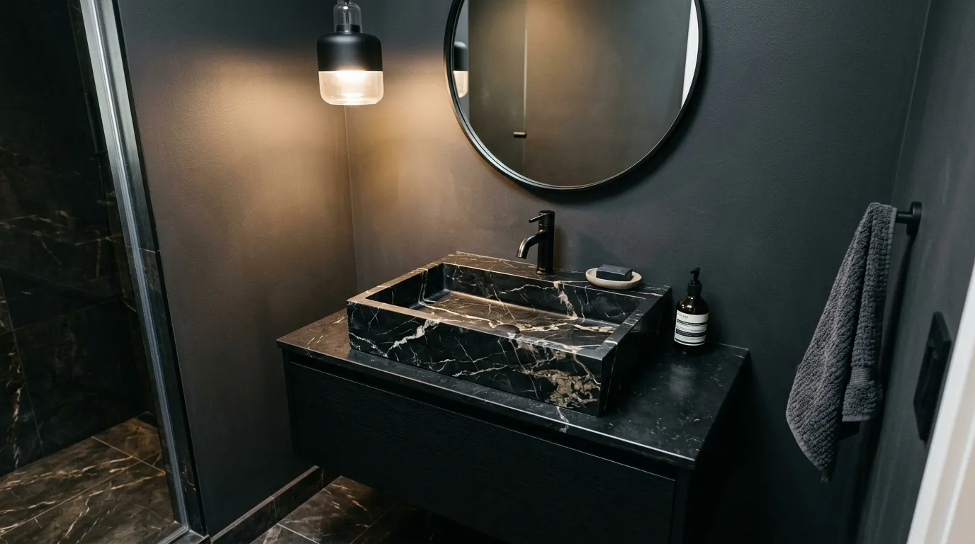 Black Marble Sink