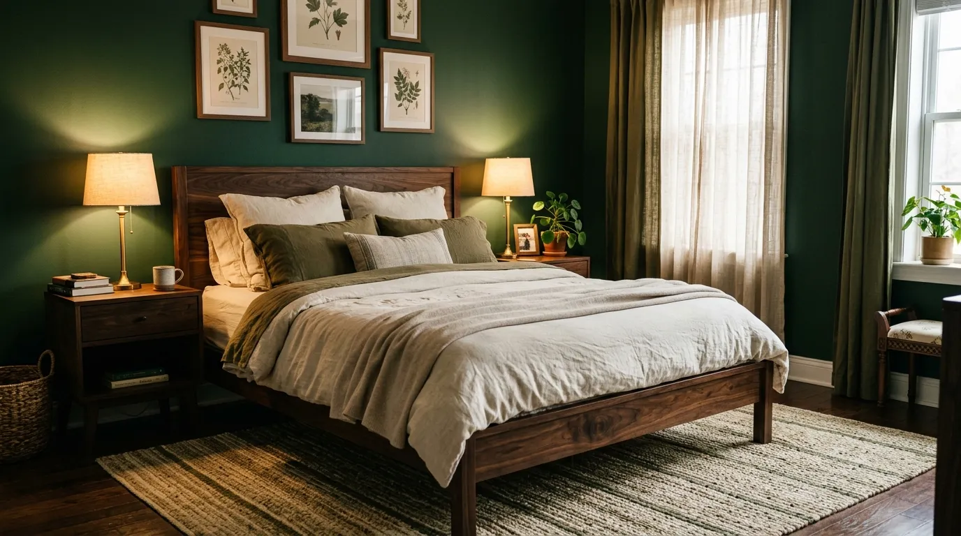 Dark Wood Bed Frame