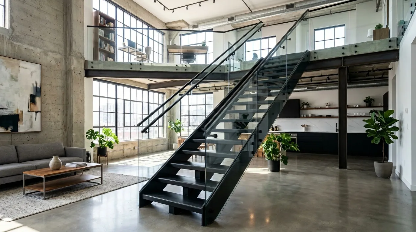 Floating Metal Staircase