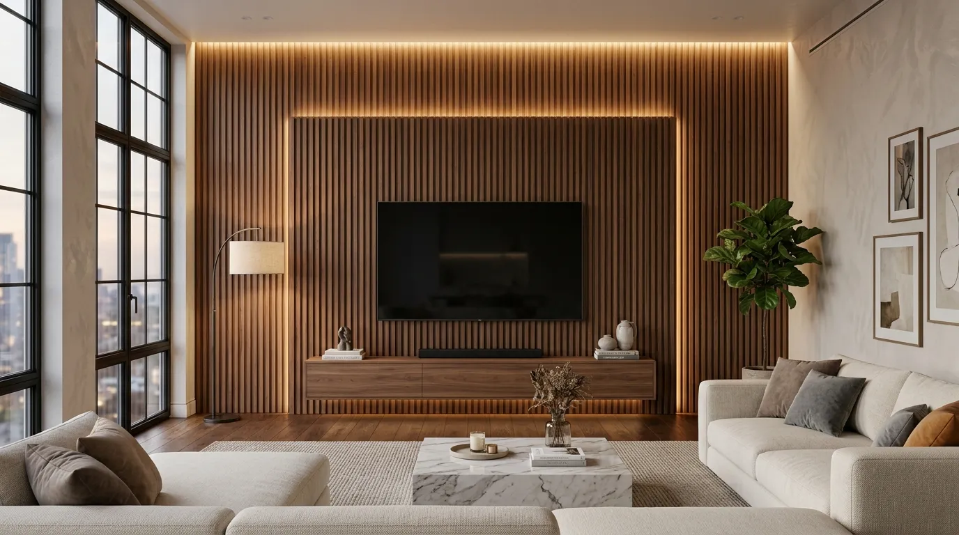 Fluted Media Wall