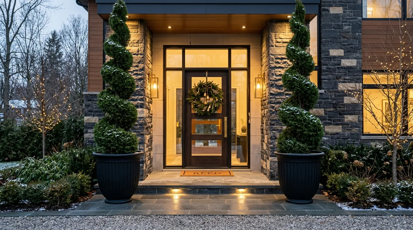 Grand Evergreen Columns