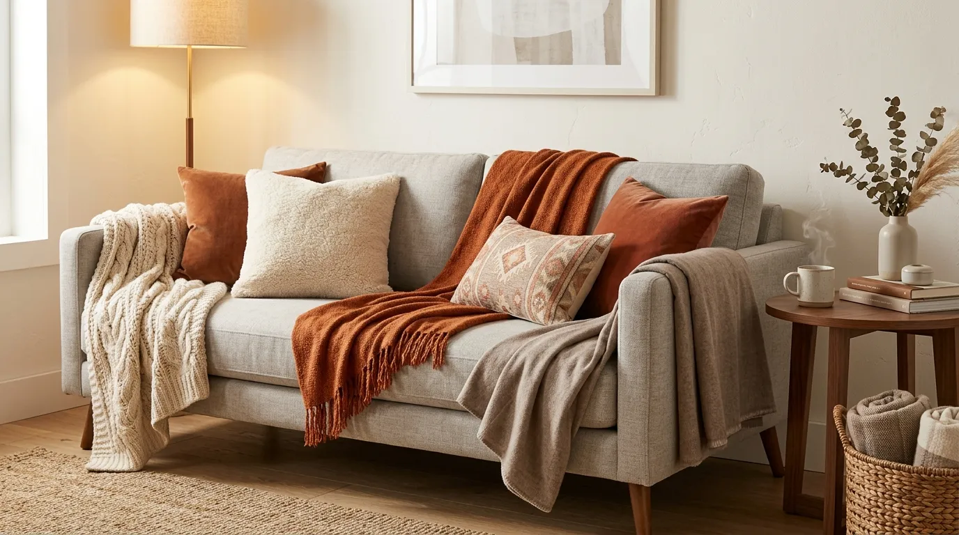 Layered Cozy Throws