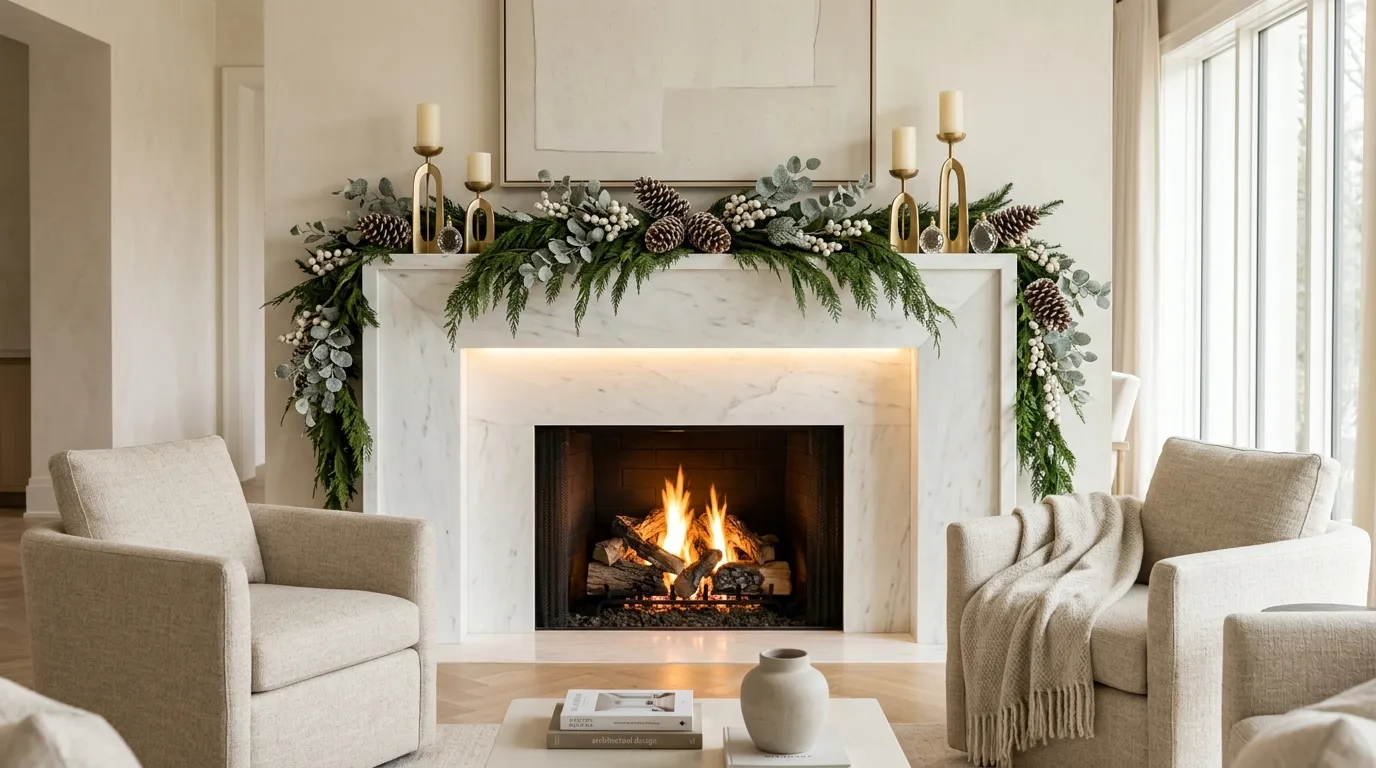 Marble Fireplace Styling