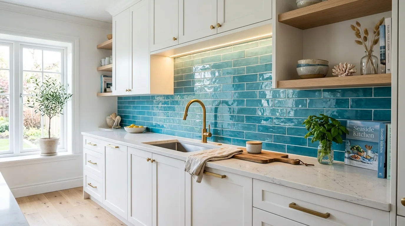 Ocean Blue Backsplash