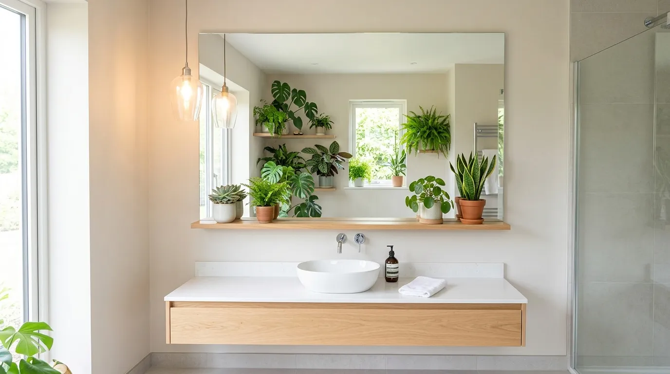 Mirror Shelf Greenery