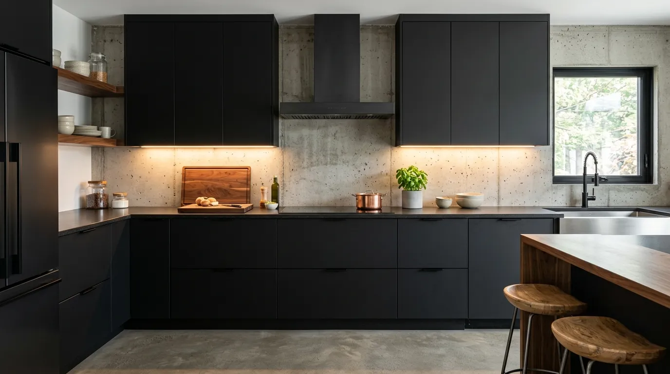Black Kitchen Cabinets