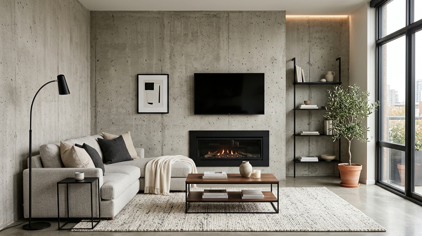 Raw Concrete Walls