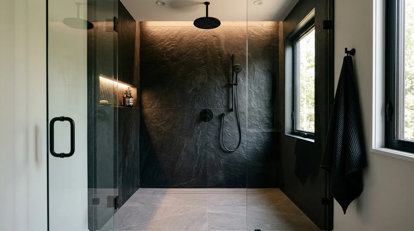 Black Textured Walls