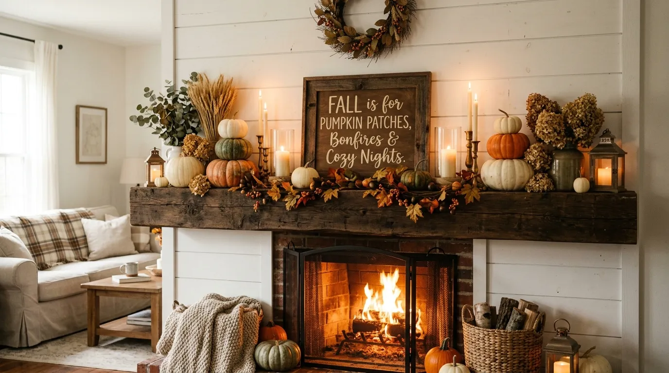 Cozy Fireplace Mantel