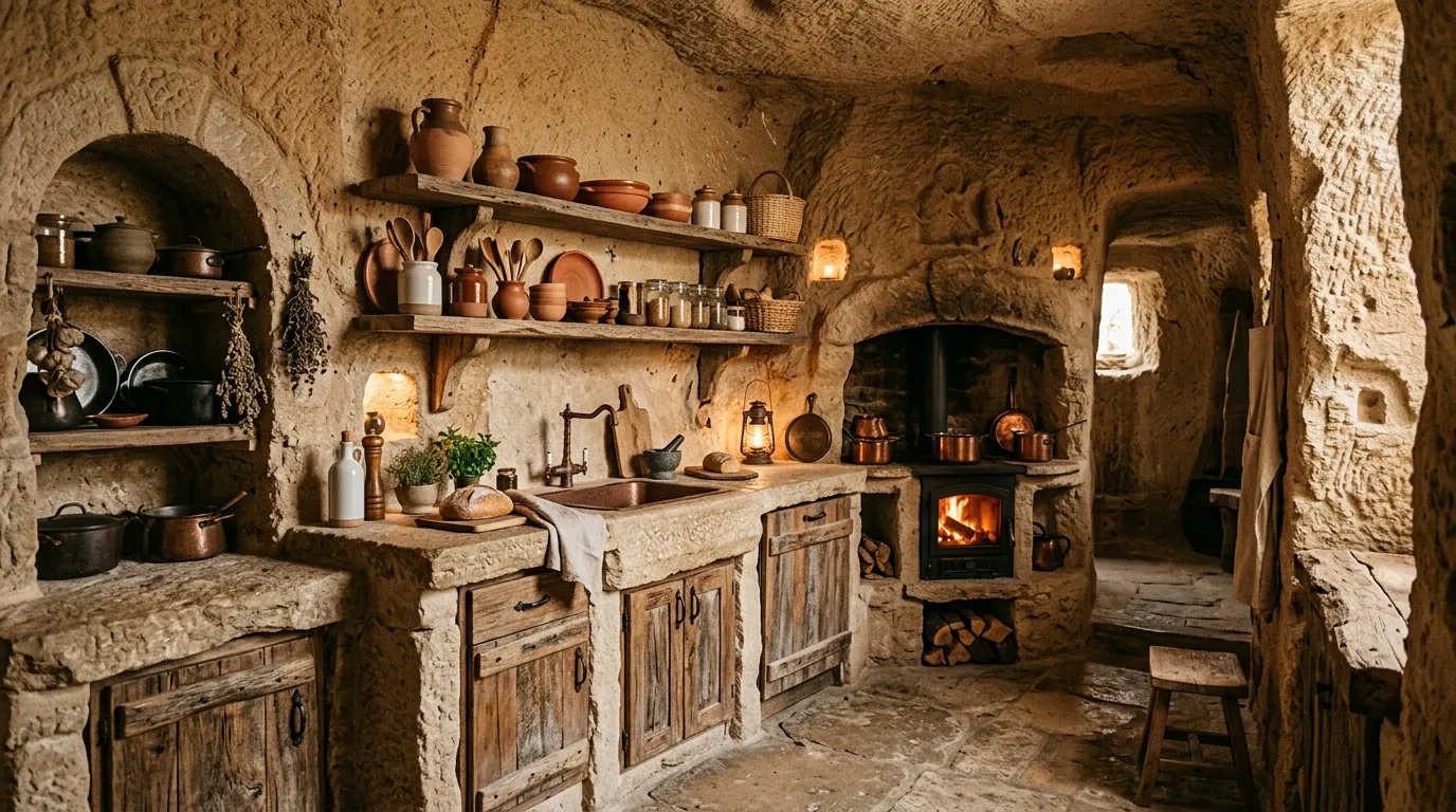 Rustic Kitchen Carvings