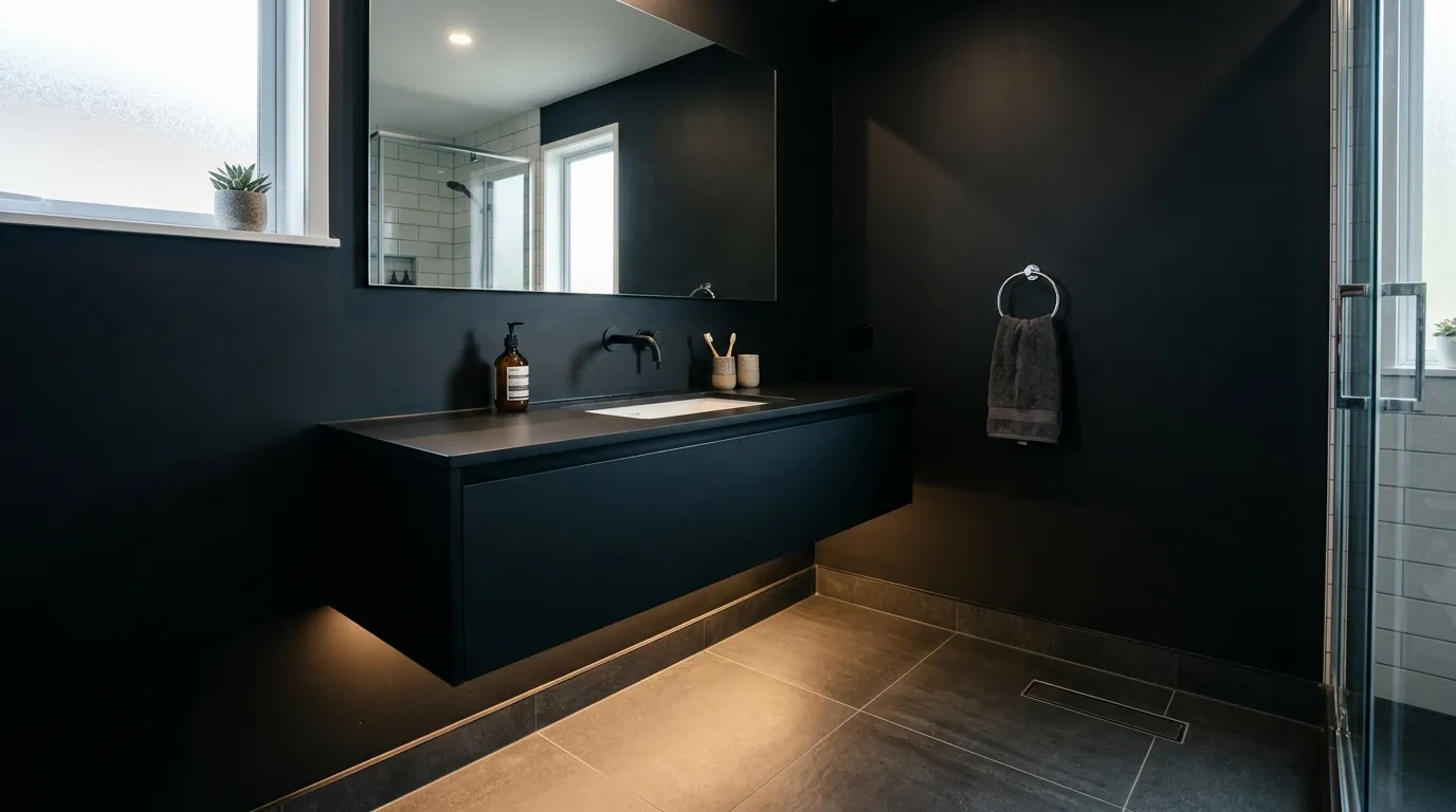 Black Floating Vanity