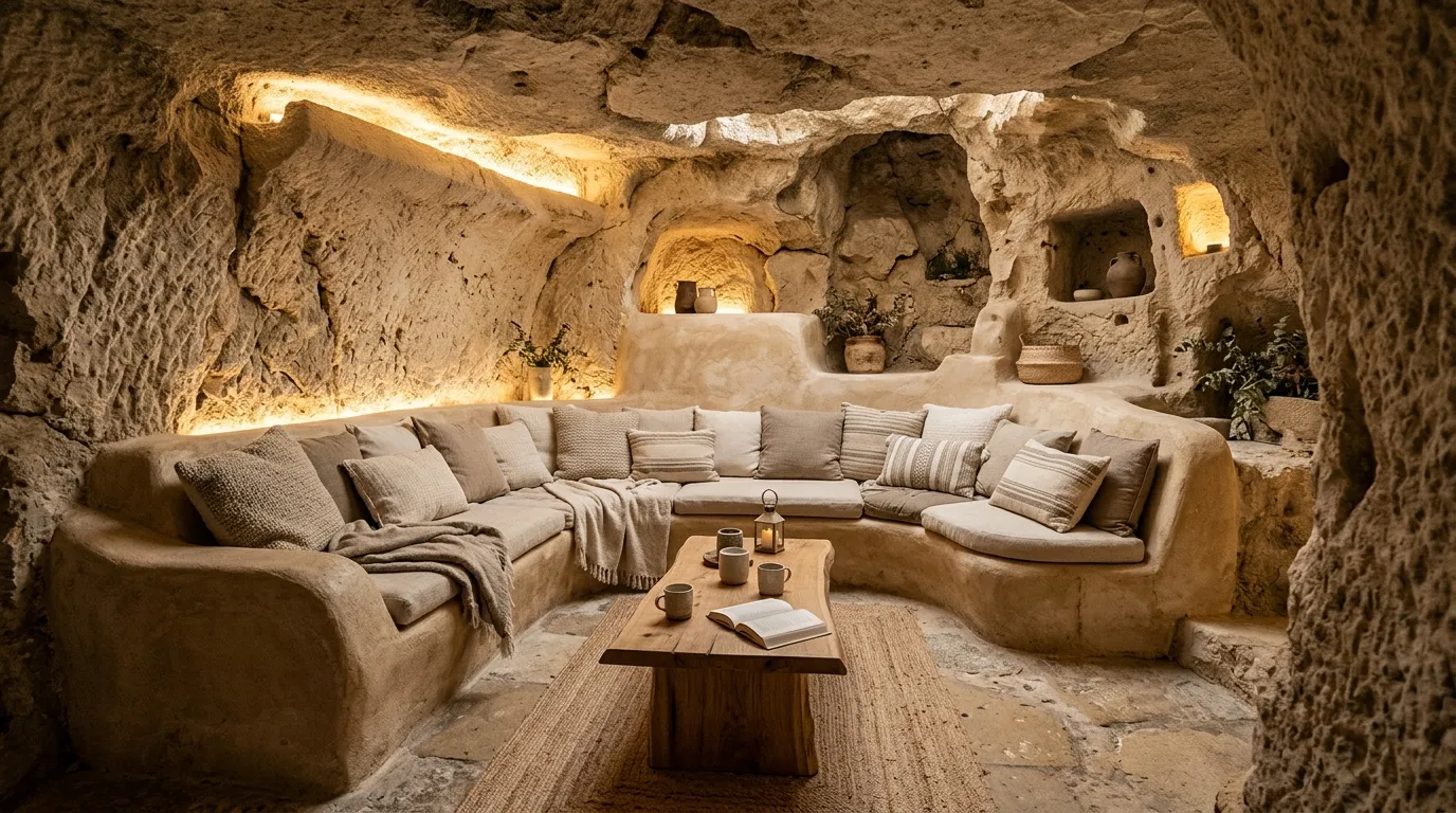 Built-In Stone Seating