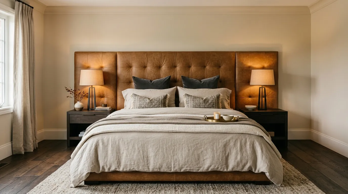Leather Headboard Focus