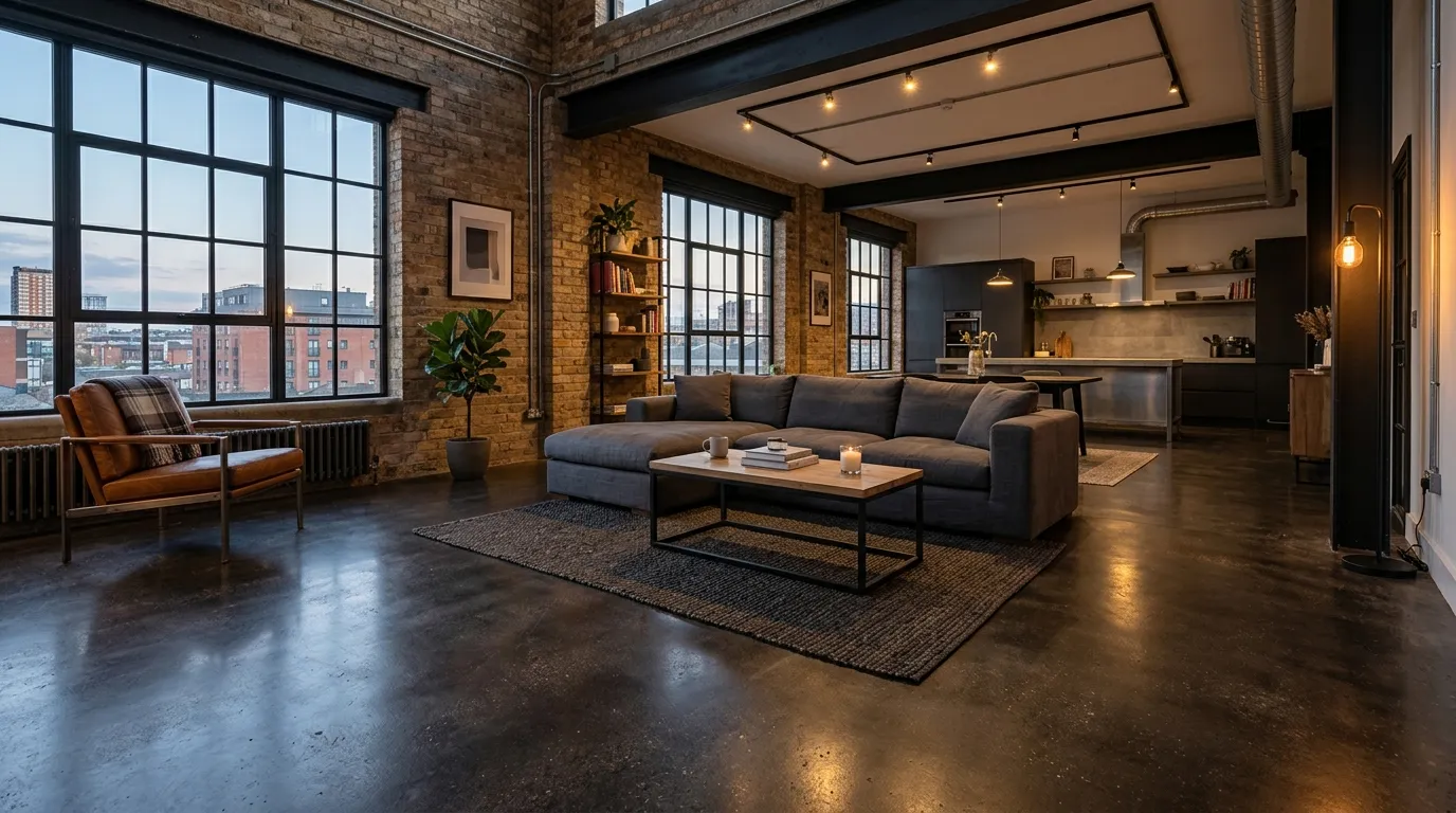 Dark Concrete Flooring