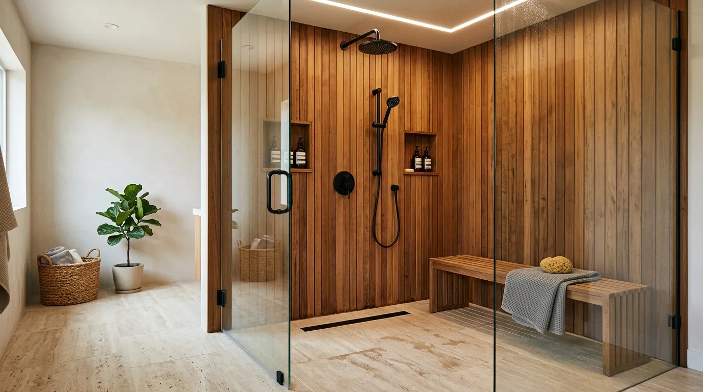 Black and Wood Contrast