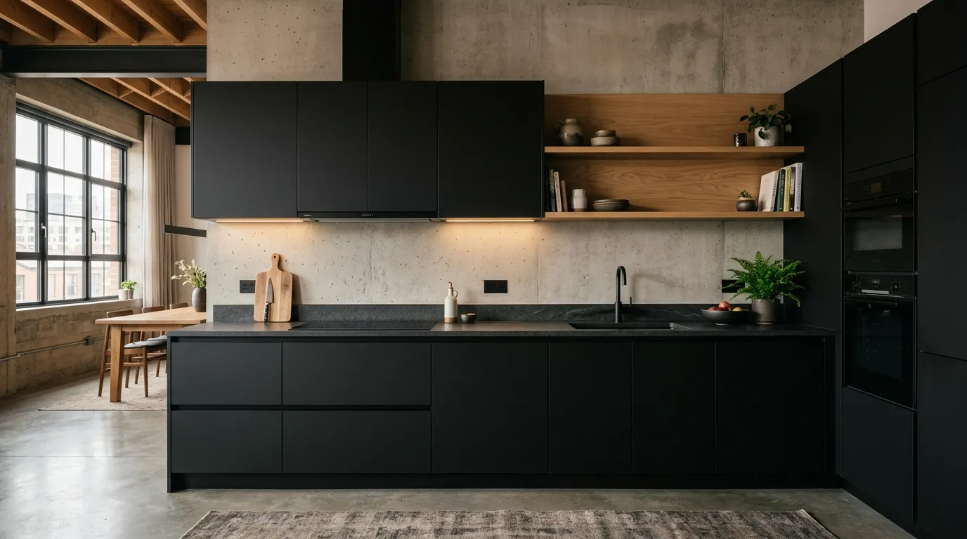 Matte Black Kitchen