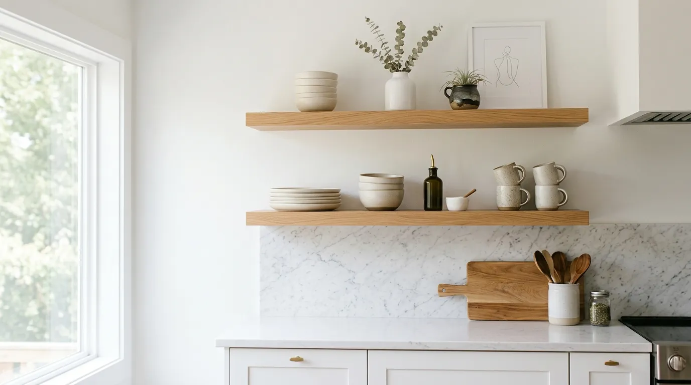 Open Floating Shelves