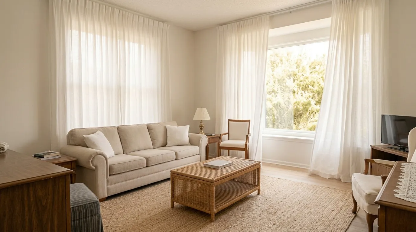 Sheer White Curtains